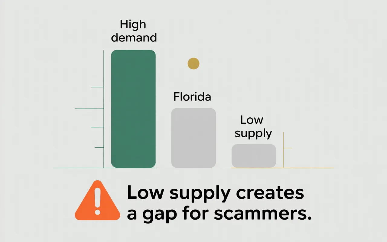 High demand and low supply invites scammers