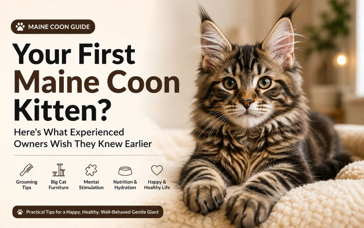 Maine coon first time owners here. Any tips